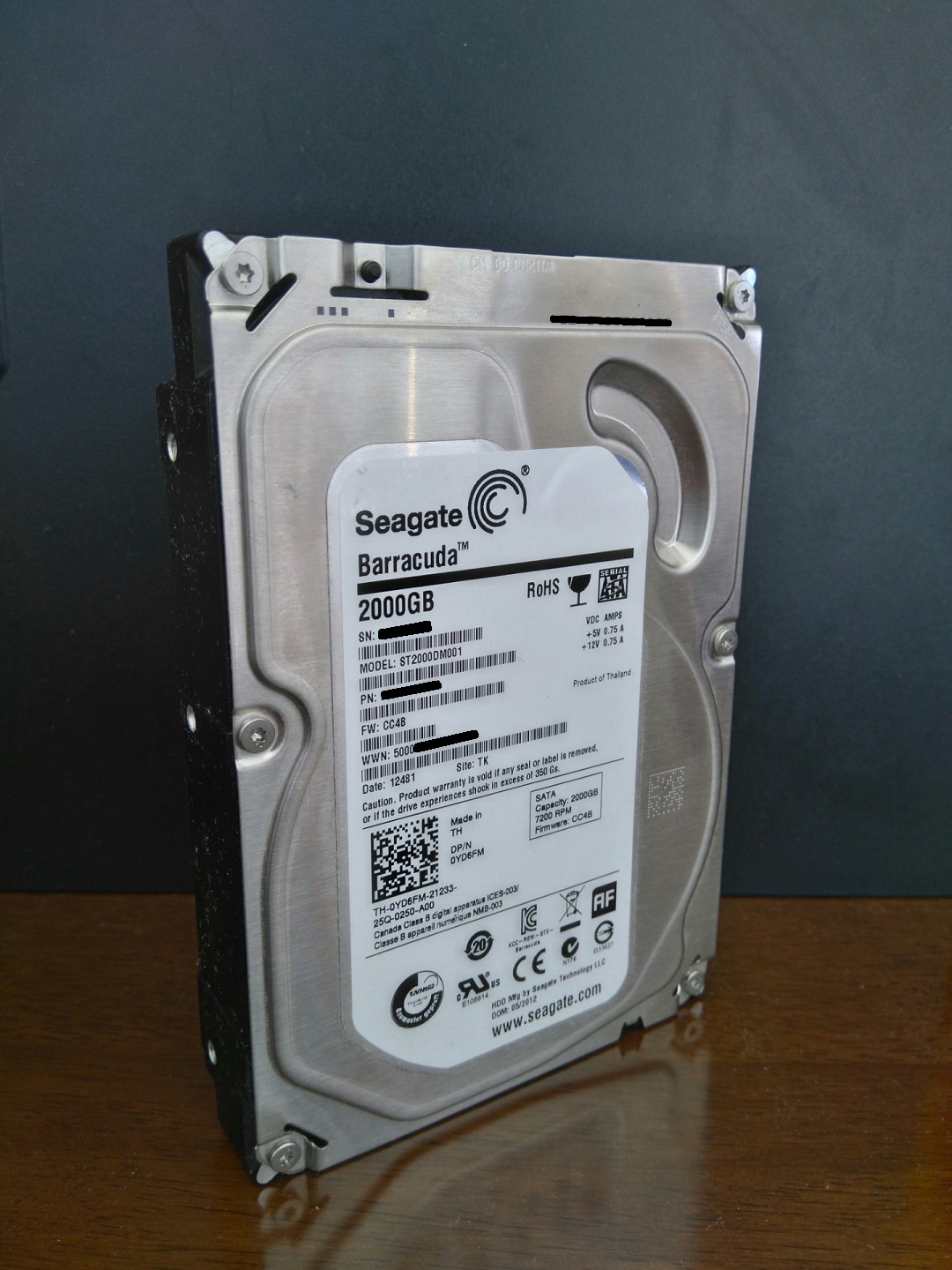 Восстановление hdd seagate st2000dm001